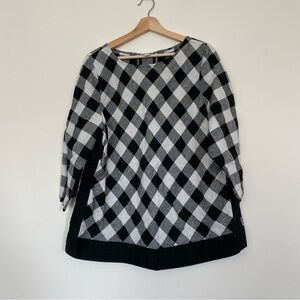 Gingham Long Sleeve Linen Dress J.Jill